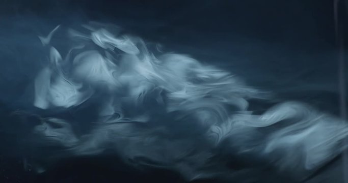Abstract Blue Smoke Background with Shining Light