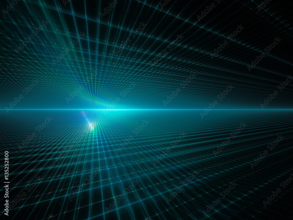 Aufkleber abstract background element. grid planes perspective. retro sci fi style. time and space concept. bl