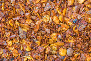 red pepper flakes as texture background