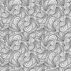 Fantasy decorative ornamental seamless pattern