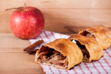 Strudel with apples