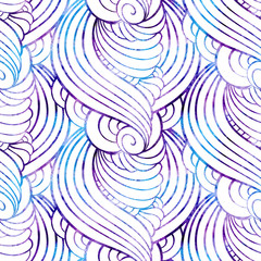 Fantasy decorative ornamental seamless pattern