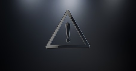 Attention Black 3d Icon