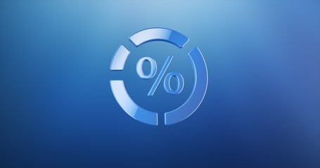 Pie Chart Blue 3d Icon