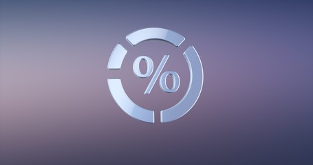 Pie Chart Silver 3d Icon