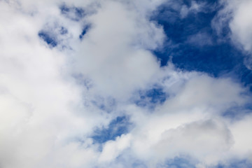 Blue sky with clouds.
