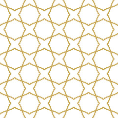 Fototapeta premium Seamless vector golden ornament in arabian style. Geometric abstract background. Pattern for wallpapers and backgrounds