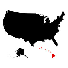 map of the U.S. state  Hawaii 