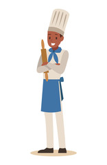 chef cooking in restaurant character design no.4
