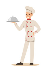 chef cooking in restaurant character design no.6