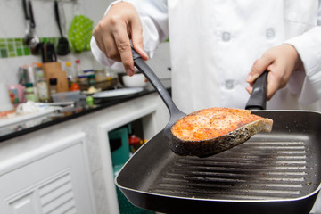fresh salmon steak