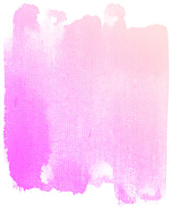 Abstract pink watercolor on white background.The color splashing on the paper.It is a hand drawn.