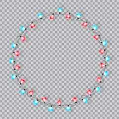 Lights realistic design elements.