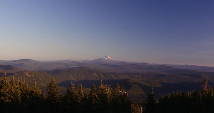 Mount Jefferson Sunset Time Lapse - Clear Sky 