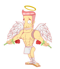 Cupid cartoon  vector and illustration. valentine day