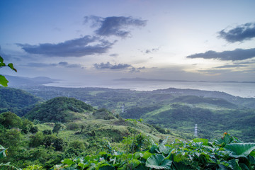sunset at laguna de bay , philippines