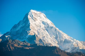 Tableaux ronds sur plexiglas Dhaulagiri beautiful snow mountain of Annapurna Himalayan Range