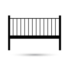 Icon baby bed black on a white background