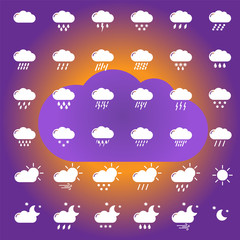 set with weather icons