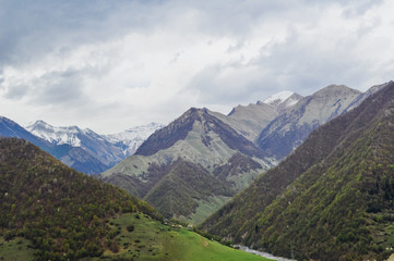 Caucasus Mountains view in Gudauri, Georgia