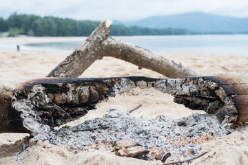 After Bonfire on the sand