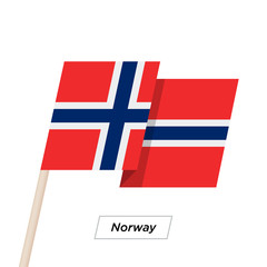 Fototapeta premium _ Ribbon Waving Flag Isolated on White. Vector Illustration.