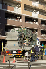 大規模修繕工事の撤収風景 2