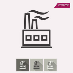 Factory - vector icon.