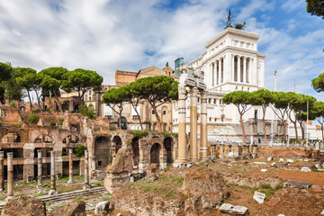 Ruins of the Forum in Rome, Lazio region, Italy.