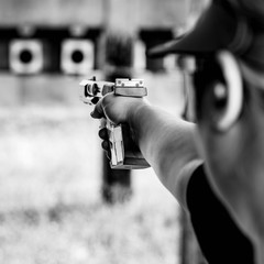 shooting target on training