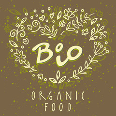 Bio organic food label