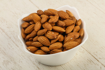 Almond in the bowl