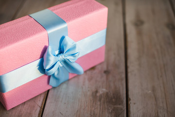 Pink gift box.