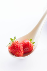 strawberry sweet red berry isolated on white background.