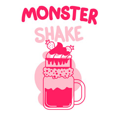 Monster Shakes in cocktail jars