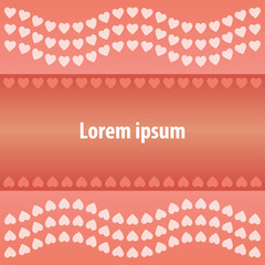 valentine day heart decoration frame space background,vector Illustration EPS10