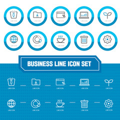 Business Line Icon Set