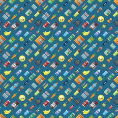 Sport food seamless pattern.