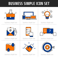 Business simple icon set