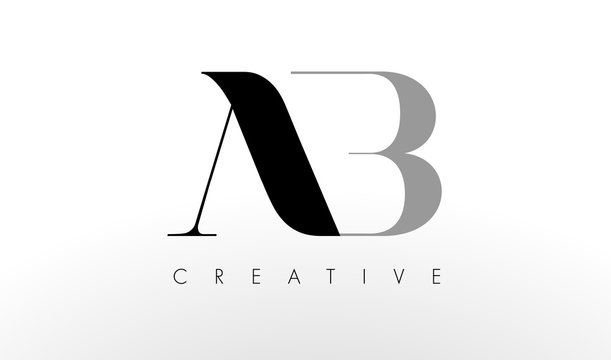 A B Letter Logo Design. Creative AB Letters Icon