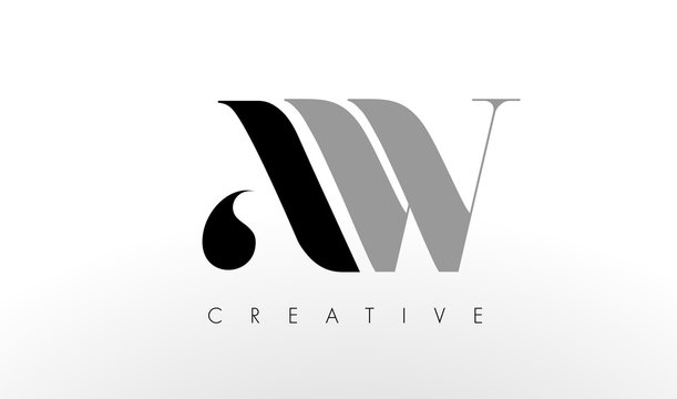 A W Letter Logo Design. Creative AW Letters Icon