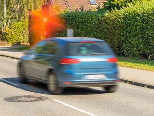 Geblitzt PKW Radarkontrolle Geschwindigkeitsüberschreitung Blitzer schnell