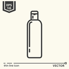 Hairdressing tools. Icons series. Bottle