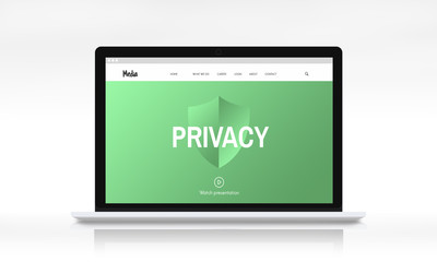 Security Privacy Web Page Concept