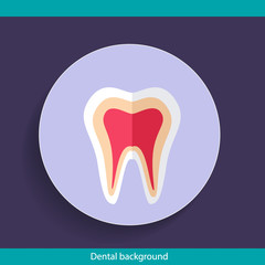 Dental Background with Healthy Teeth. Vector illustration