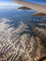 Mountains from and Airplane Window