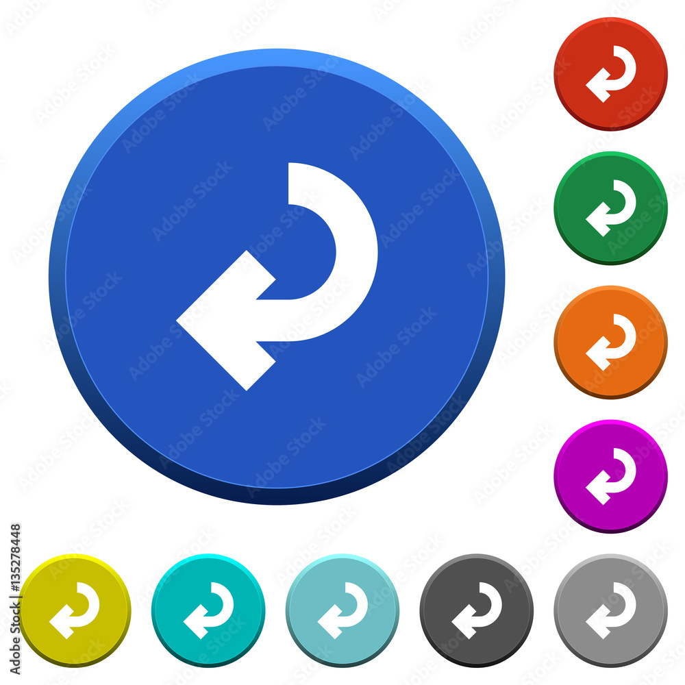 Poster return arrow beveled buttons