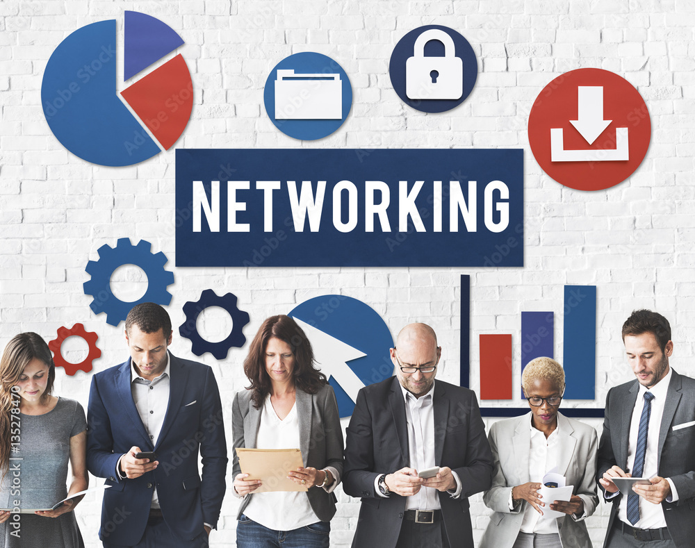 Poster networking network internet connection concept