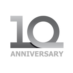 10 years anniversary number vector