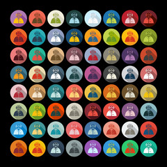 Flat design: senior citizens